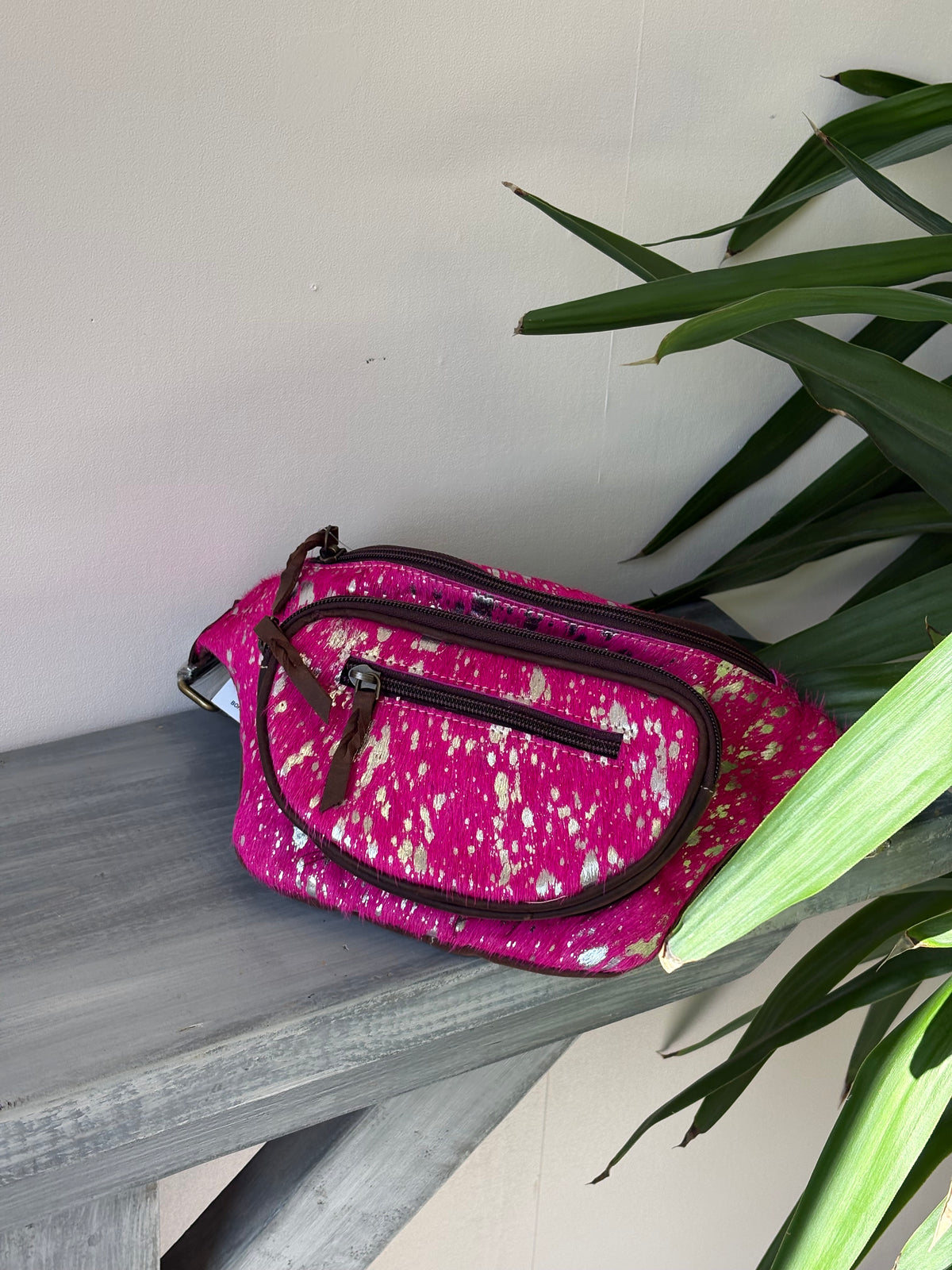 Western Hairon Cowhide Fanny Pack - bum bag sling bag