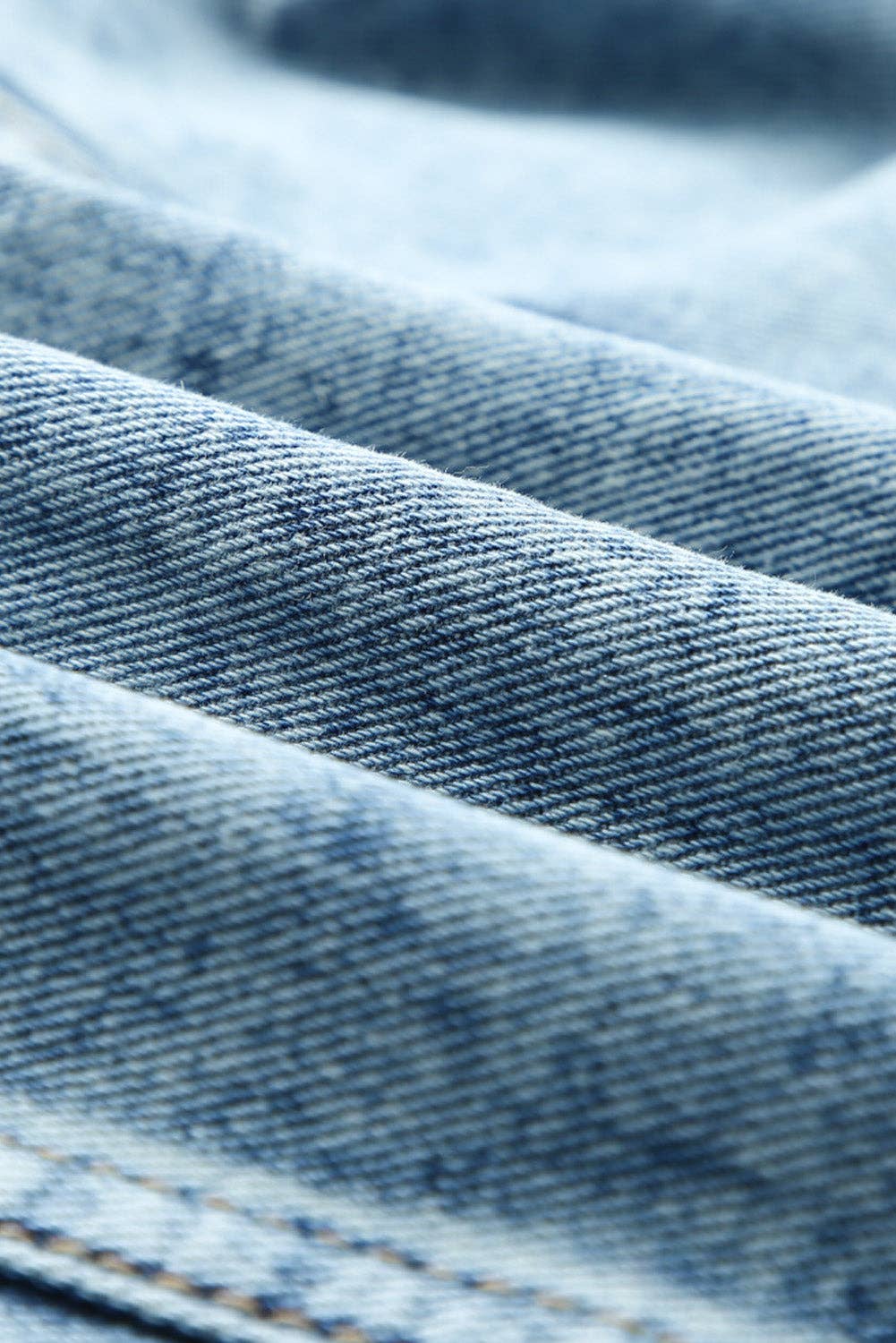 Aztec Denim Frayed Hem Jacket
