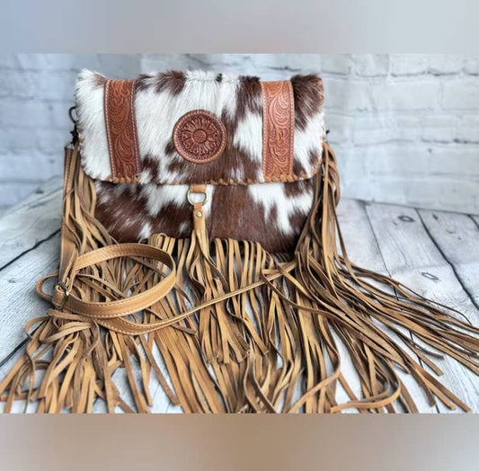 THE REGINA CROSSBODY cowhide purse bag