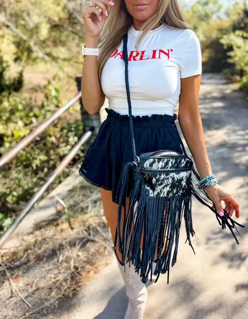 THE MEGAN CROSSBODY cowhide Western Tooled Leather purse