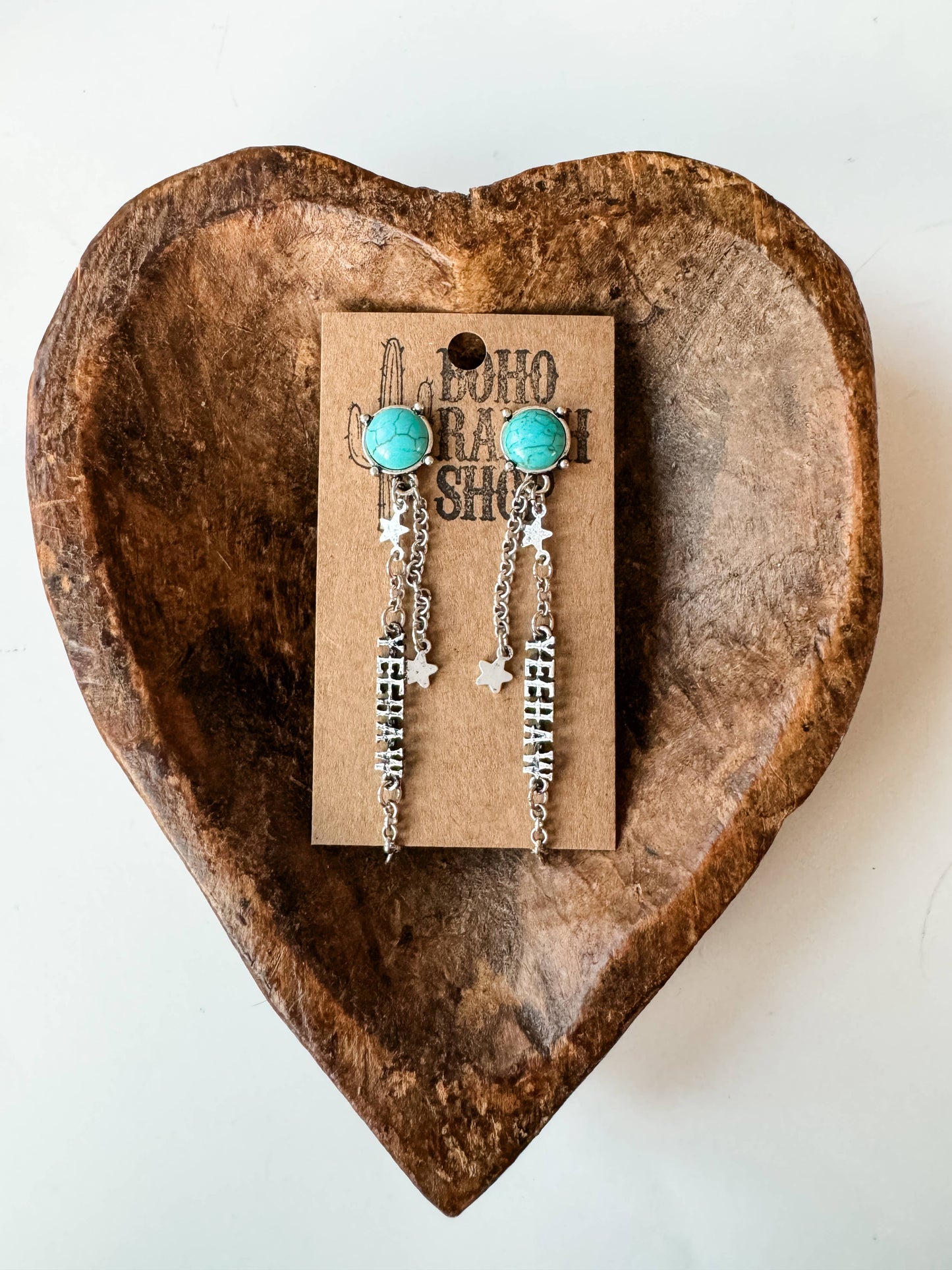 Western Star Dangle Earrings - Howdy - Yeehaw