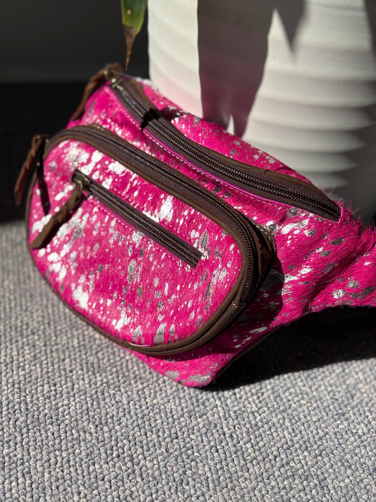 Western Hairon Cowhide Fanny Pack - bum bag sling bag