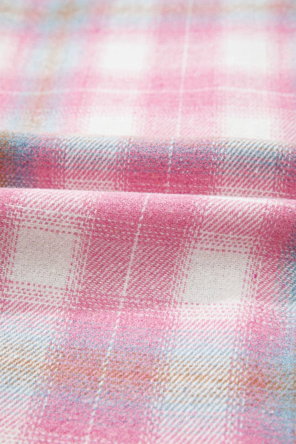 Plaid Corduroy Patchwork Flap Pocket Shacket