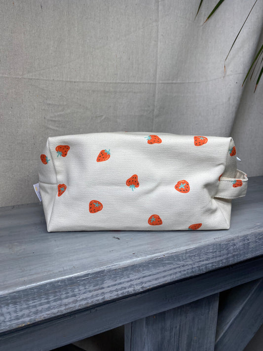 Cotton Canvas Toiletry Bag - Strawberrys