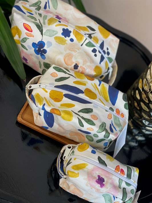 Cotton Canvas Toiletry Bag – Sierra Florals