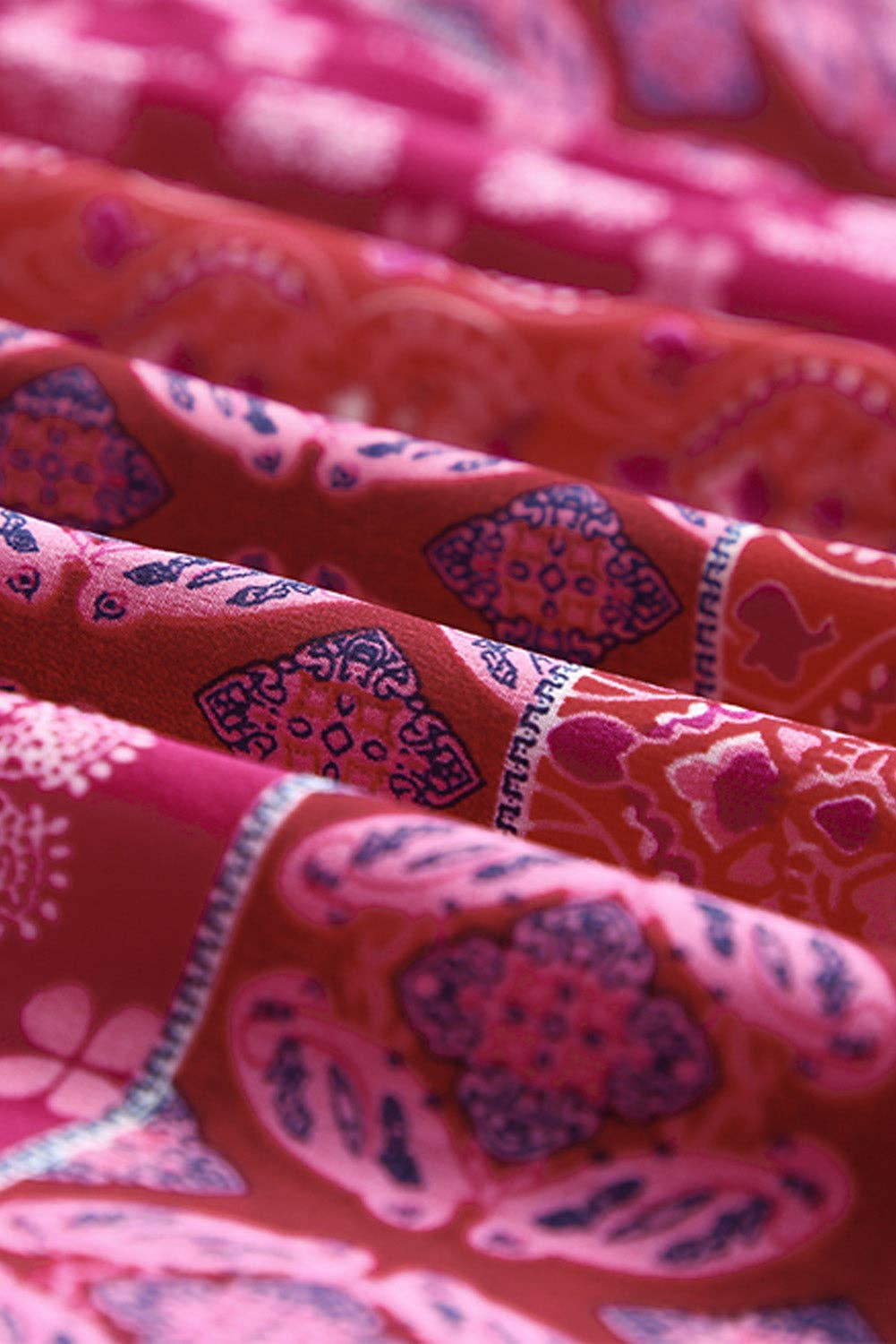 PRETTY BASH Paisley Ruffle Tiered Maxi Skirt