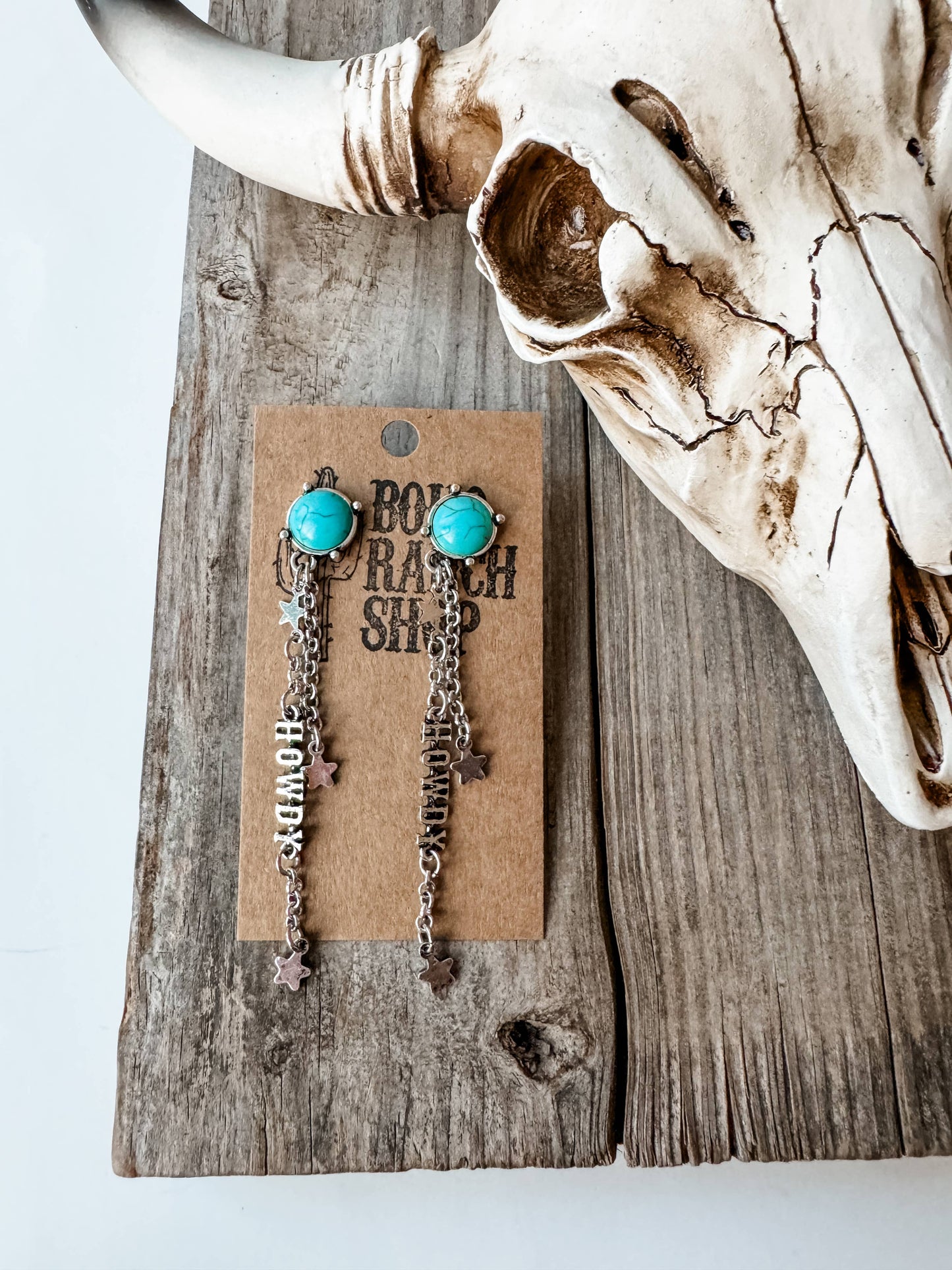 Western Star Dangle Earrings - Howdy - Yeehaw