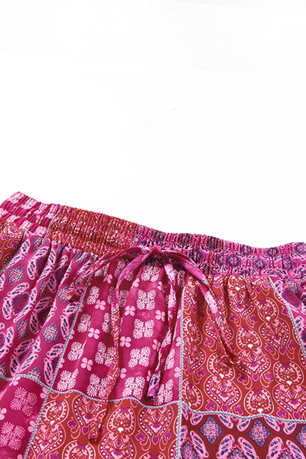 PRETTY BASH Paisley Ruffle Tiered Maxi Skirt