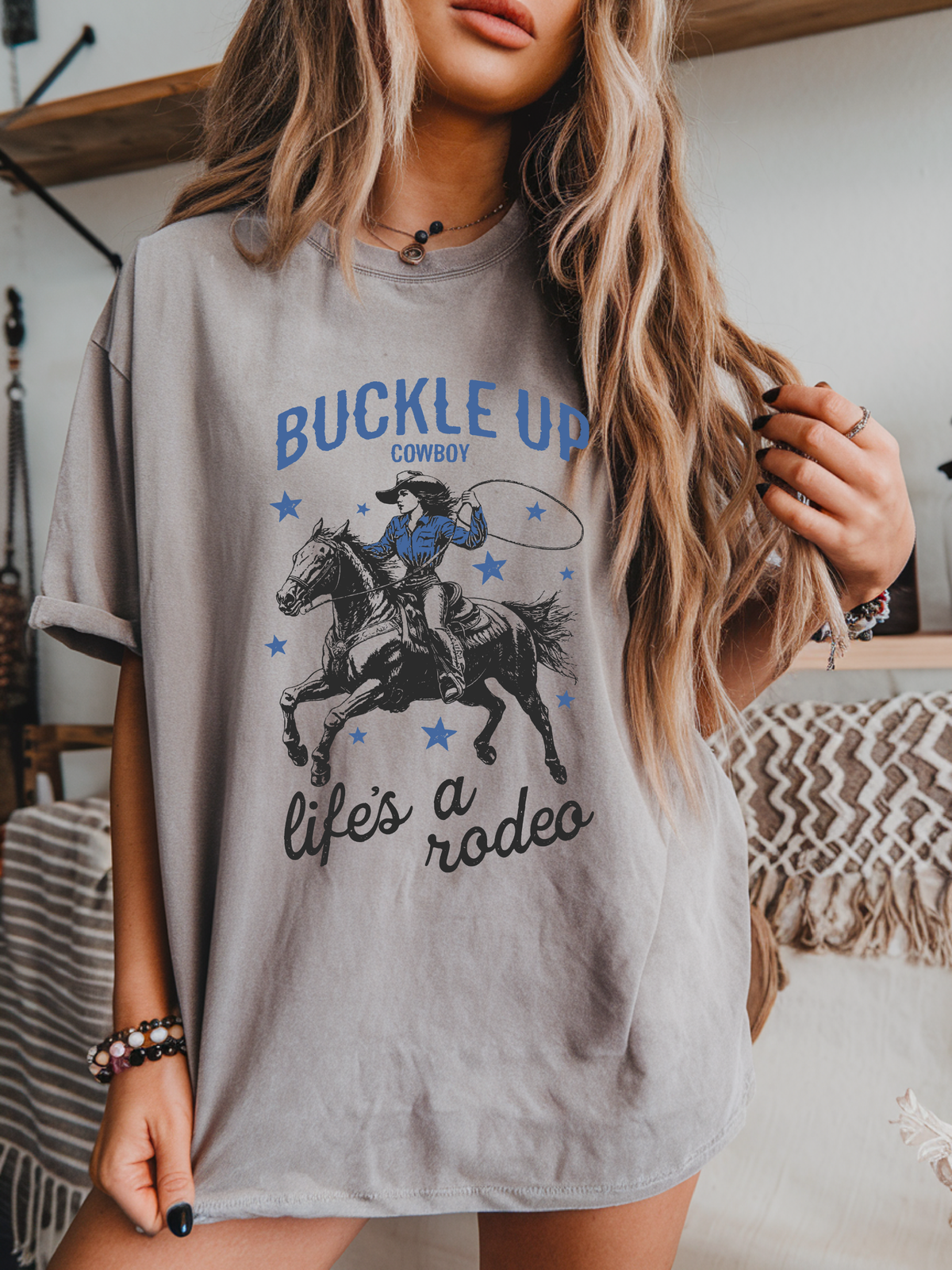 Buckle Up Cowboy Heavy Weight Tee